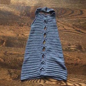 Backless Crochet Halter Crop Top